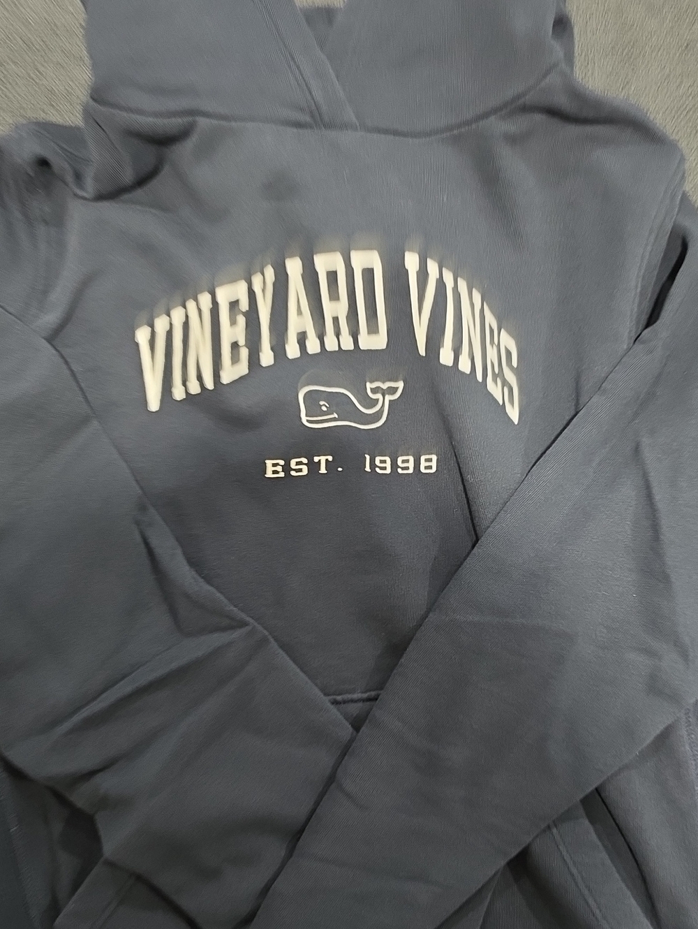 Vineyard Vines Navy Crewneck Sweatshirt with White Logo